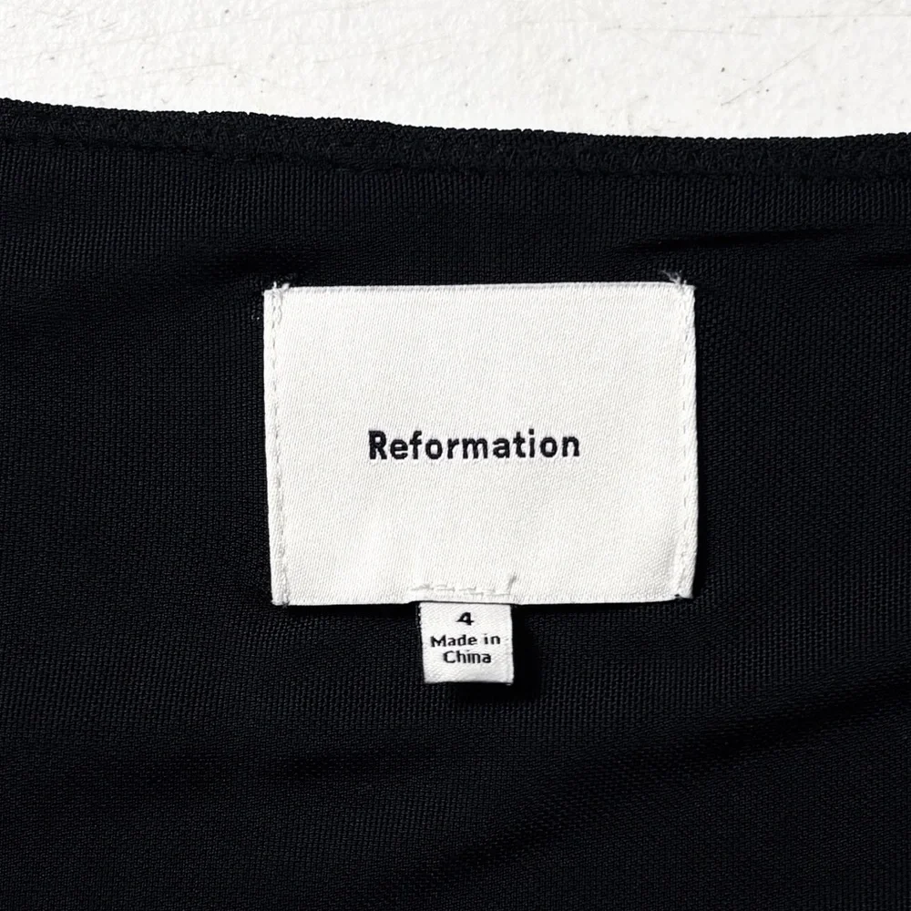 Reformation Amina Corset Bustier Long Sleeve Top in Black - Picture 9 of 10